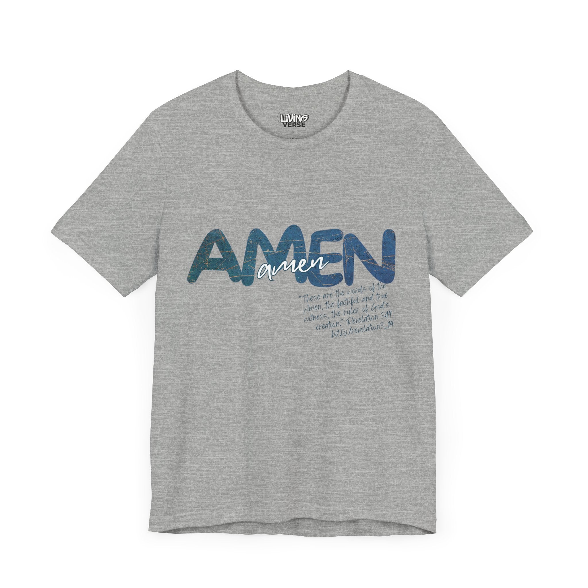 "The Amen" - Unisex Tee - Grunge Blue Marble