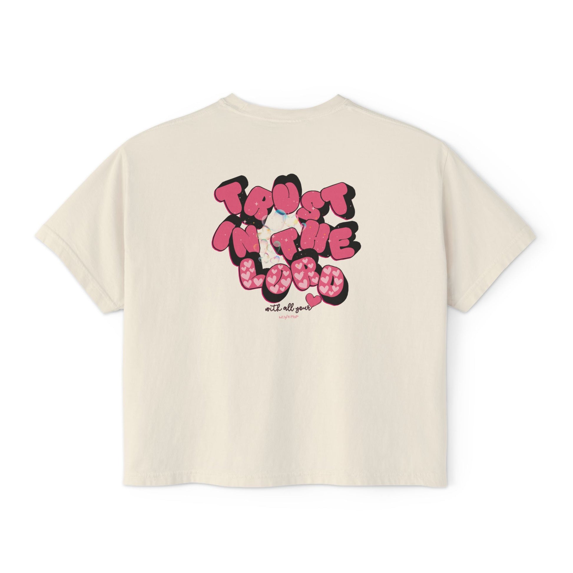 Faith Inspired Women's Boxy Tee - Proverbs 3:5-6 - "Trust in the Lord"