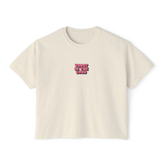 Faith Inspired Women's Boxy Tee - Proverbs 3:5-6 - "Trust in the Lord"