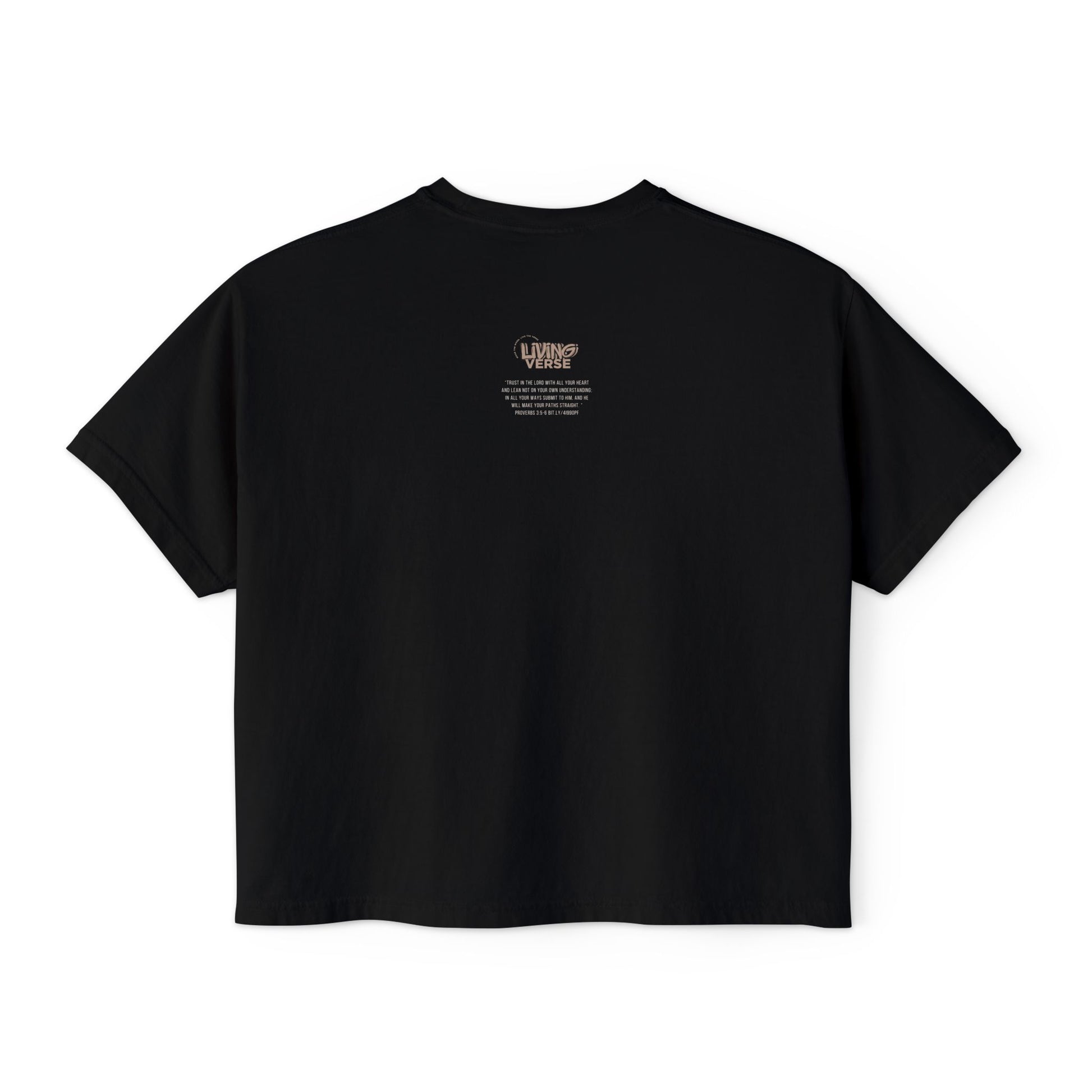 Faith Inspired Women's Boxy Tee - Proverbs 3:5-6 "Faith In God"