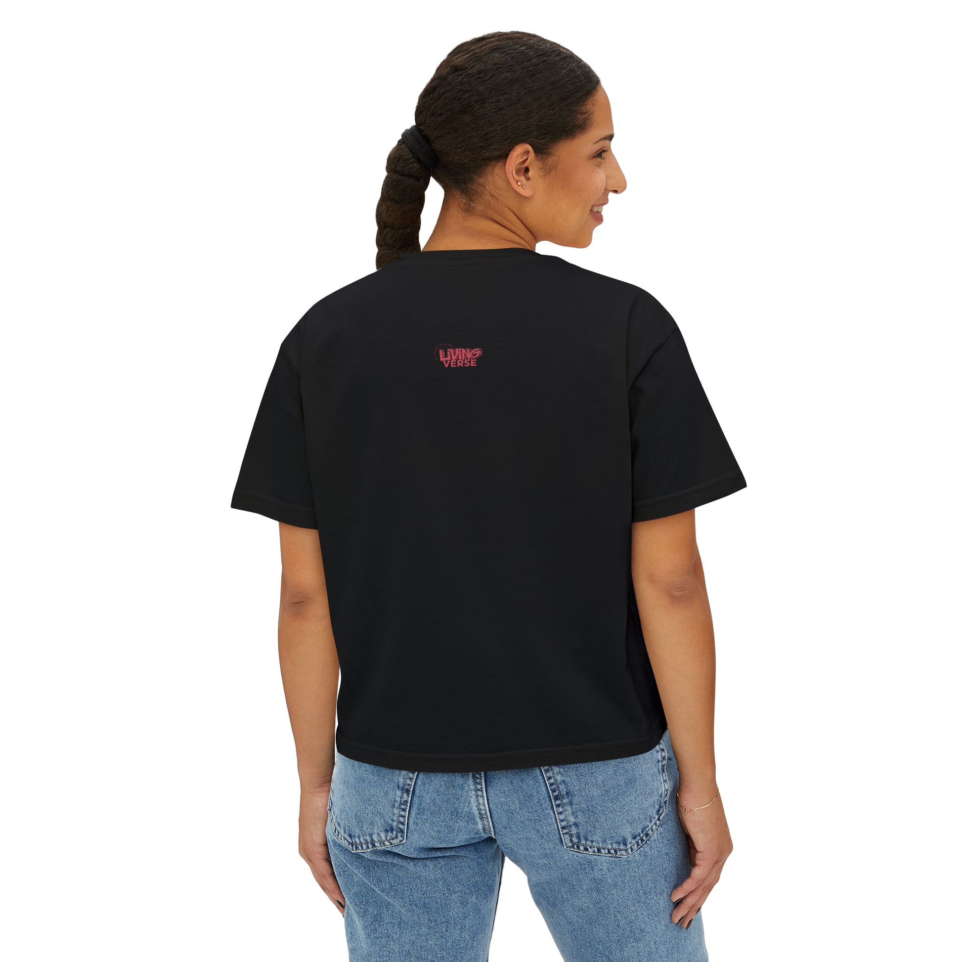 Faith Inspired Women's Boxy Tee - Matthew 14:29-31 - "Faith Over Fear"