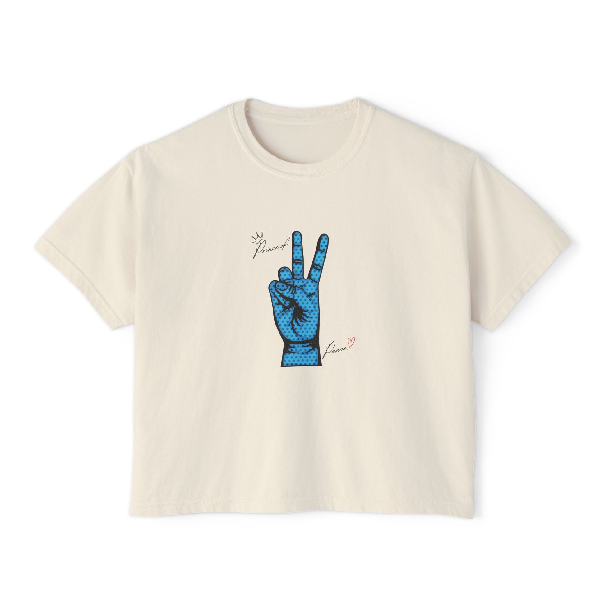 Faith Inspired Women's Boxy Tee - Isaiah 9:6 - "Prince of Peace"